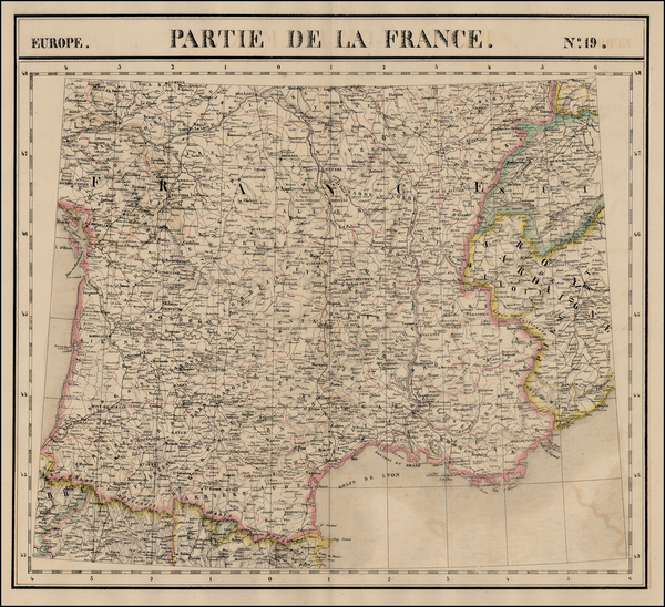 69-Europe and France Map By Philippe Marie Vandermaelen