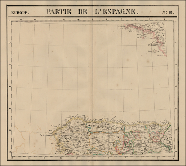 64-Spain Map By Philippe Marie Vandermaelen