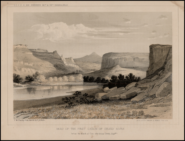 66-Southwest, Colorado and Colorado Map By U.S. Pacific RR Survey