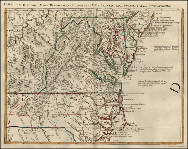 1-Mid-Atlantic and Southeast Map By Antonio Zatta