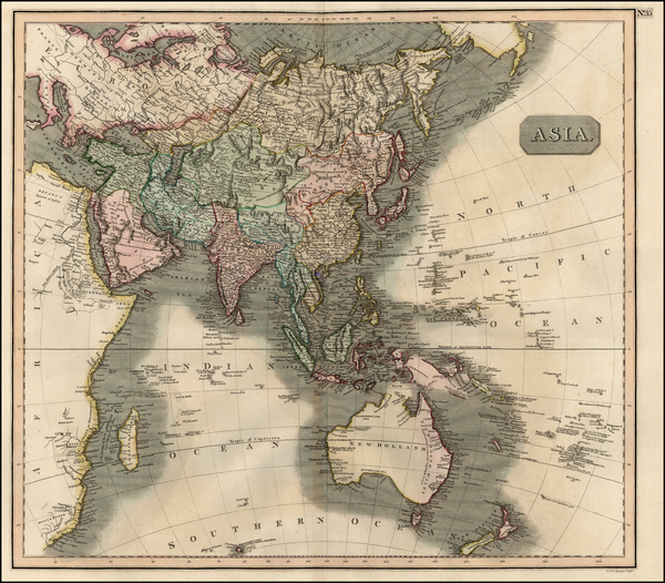 32-Asia, Asia, Australia & Oceania and Oceania Map By John Pinkerton