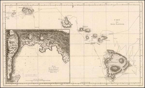 70-Hawaii, Australia & Oceania and Hawaii Map By James Cook