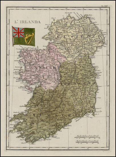 40-Ireland Map By Francesco Costantino Marmocchi
