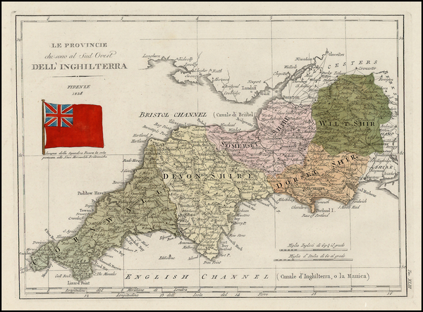 35-British Isles Map By Francesco Costantino Marmocchi