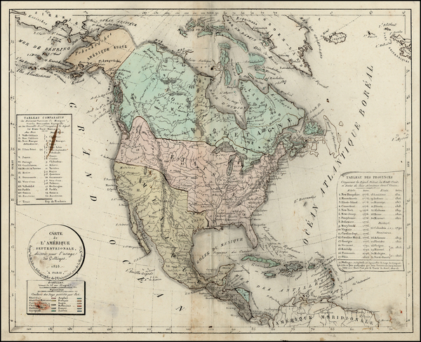 51-North America Map By H. Selves