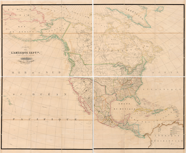 68-Western Hemisphere, United States, Texas, Rocky Mountains, North America and California Map By 