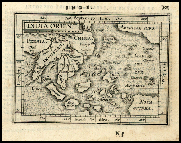 45-Alaska, China, Japan, India, Southeast Asia and Philippines Map By Abraham Ortelius