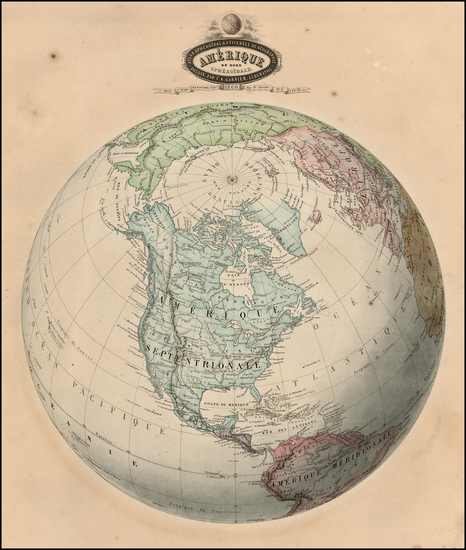 82-North America Map By F.A. Garnier