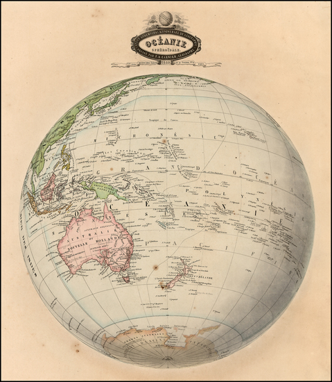 45-Polar Maps and Oceania Map By F.A. Garnier