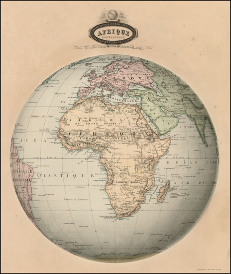 67-Africa Map By F.A. Garnier