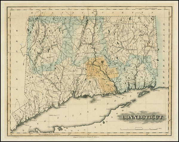 53-Connecticut Map By Fielding Lucas Jr.