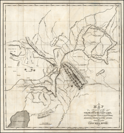 77-Plains and Rocky Mountains Map By Benjamin L.E. Bonneville