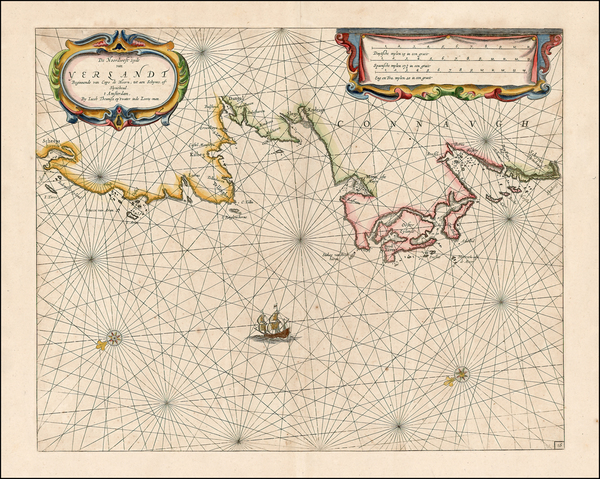 19-Ireland Map By Caspar  Lootsman / Anthonie (Theunis)   Jacobsz