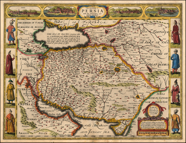 76-Central Asia & Caucasus, Middle East and Turkey & Asia Minor Map By John Speed