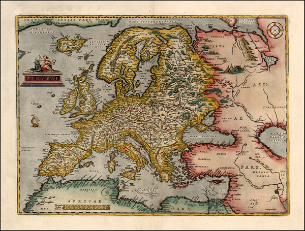 40-Europe and Europe Map By Abraham Ortelius