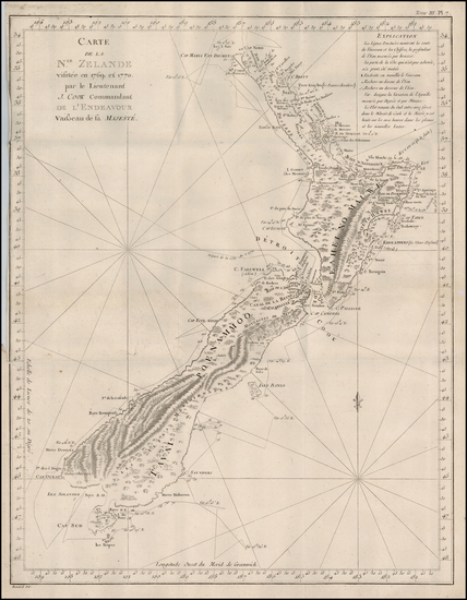 42-Australia & Oceania and New Zealand Map By James Cook