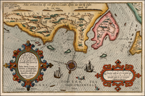 93-Europe, Russia, Baltic Countries and Scandinavia Map By Lucas Janszoon Waghenaer