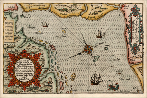 78-Europe, Russia, Baltic Countries and Scandinavia Map By Lucas Janszoon Waghenaer