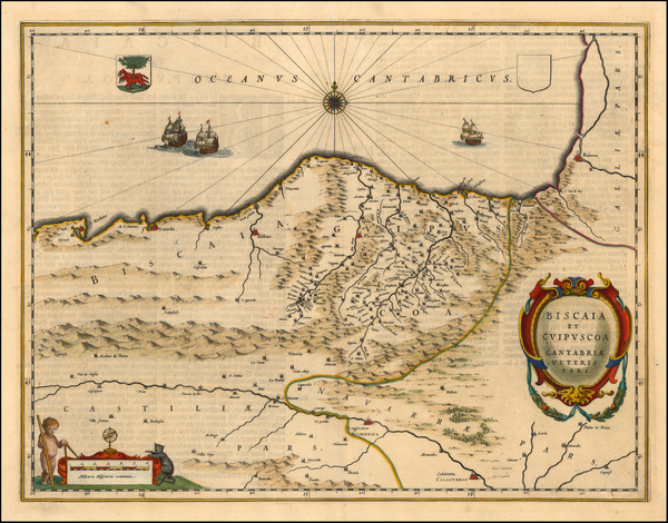 10-Europe and Spain Map By Willem Janszoon Blaeu