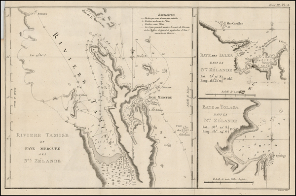 90-Australia & Oceania and New Zealand Map By James Cook