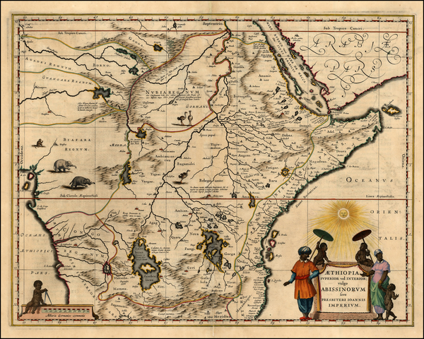 79-Africa, East Africa and West Africa Map By Willem Janszoon Blaeu