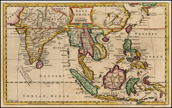 1-Asia, China, India, Southeast Asia and Philippines Map By Thomas Jefferys