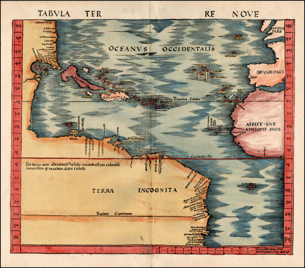 77-World, World, Atlantic Ocean, North America, South America and America Map By Martin Waldseem&u