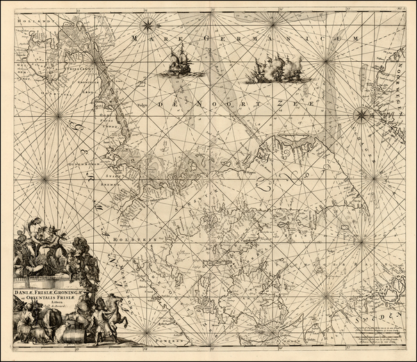 18-Netherlands, Scandinavia and Germany Map By Louis Renard