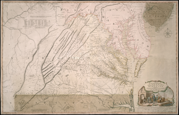 98-Mid-Atlantic and Southeast Map By Joshua Fry  &  Peter Jefferson