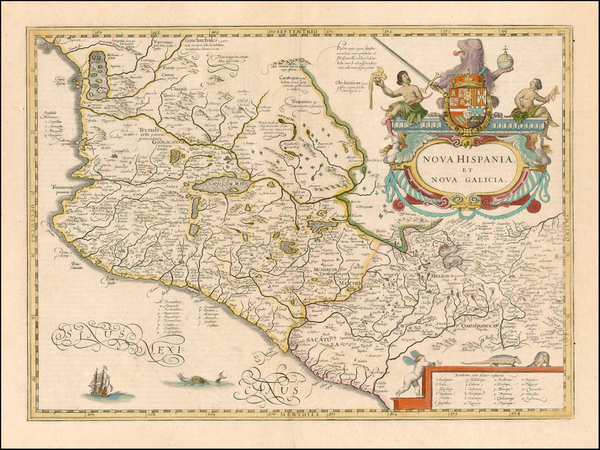 4-Mexico Map By Jodocus Hondius