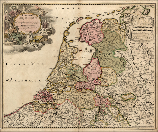 56-Netherlands Map By Gerard Valk