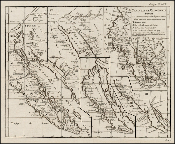 97-Baja California and California Map By Denis Diderot / Didier Robert de Vaugondy