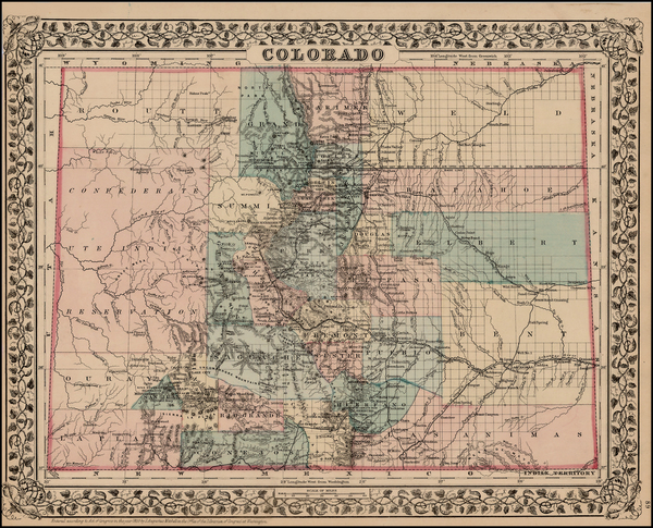 55-Plains, Southwest and Rocky Mountains Map By Samuel Augustus Mitchell Jr.
