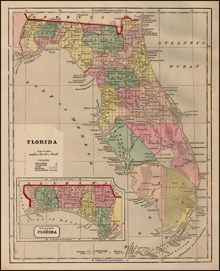 64-Florida and Southeast Map By Sidney Morse