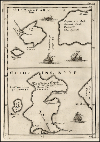 99-Balearic Islands and Greece Map By Samuel Bochart