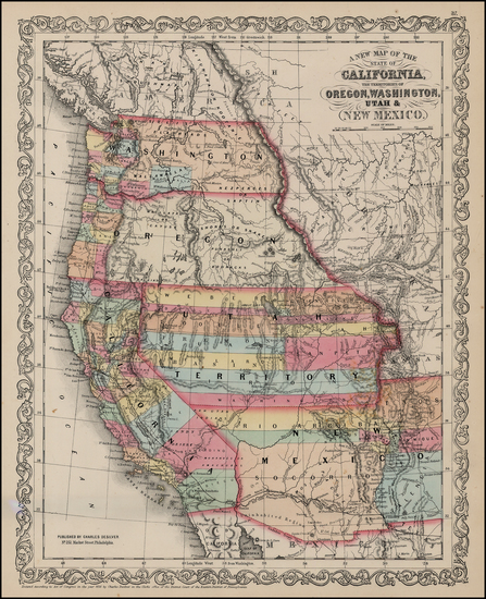 23-Southwest, Rocky Mountains and California Map By Charles Desilver