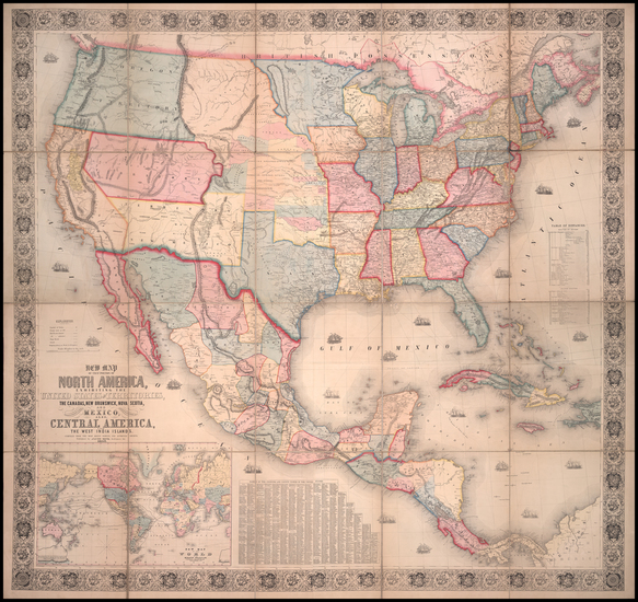 3-United States, Plains, Rocky Mountains and North America Map By Jacob Monk