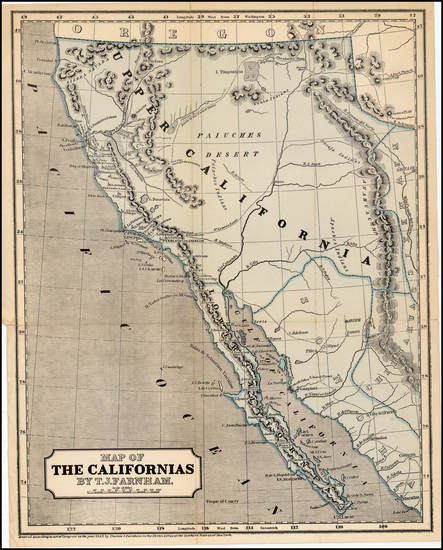 5-Southwest, Rocky Mountains, Baja California and California Map By Sidney Morse  &  Samuel B