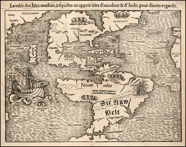 77-World, Western Hemisphere, North America, South America, Pacific and America Map By Sebastian M