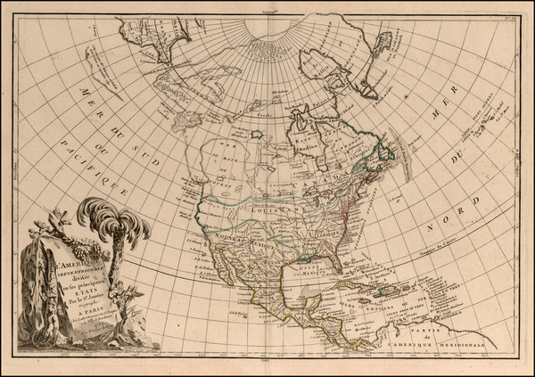 56-Alaska and North America Map By Jean Janvier