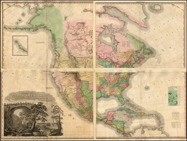 79-United States and North America Map By Henry Schenk Tanner