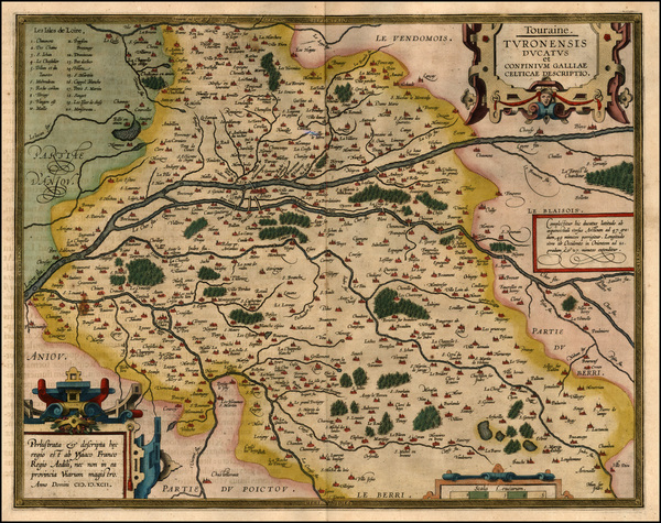 67-France Map By Abraham Ortelius