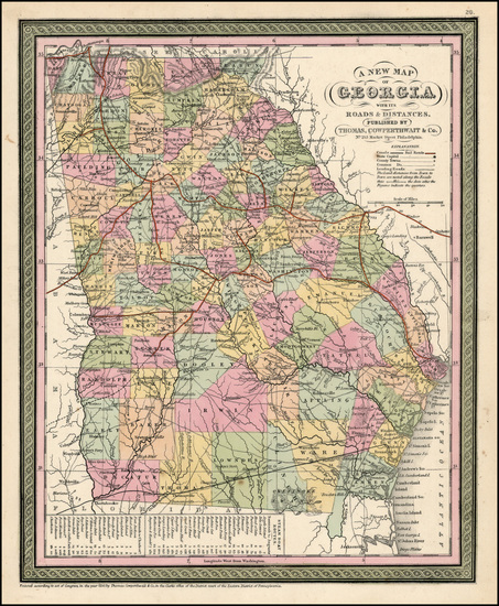97-Southeast Map By Thomas, Cowperthwait & Co.