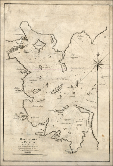 82-Massachusetts and Boston Map By George Louis Le Rouge