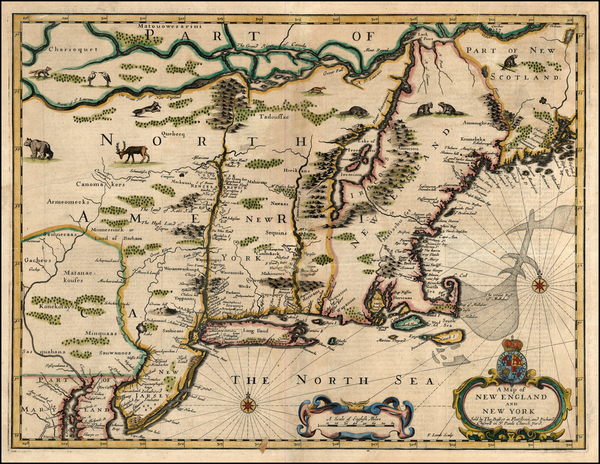 94-New England and Mid-Atlantic Map By John Speed
