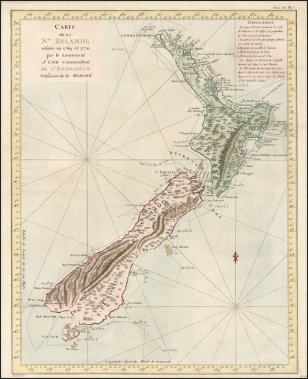 40-Australia & Oceania and New Zealand Map By James Cook