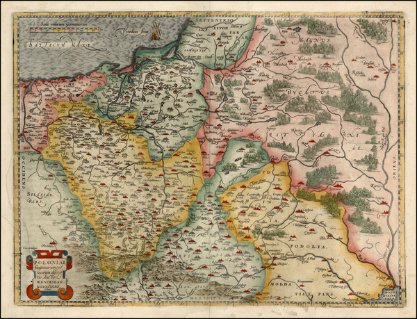 92-Europe, Poland and Baltic Countries Map By Abraham Ortelius