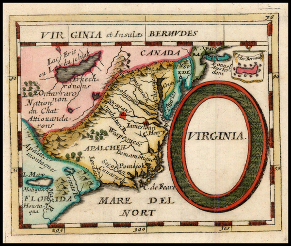 85-Mid-Atlantic and Southeast Map By Pierre Du Val / Johann Hoffmann