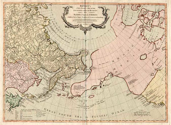 19-Alaska, Russia in Asia and Canada Map By Carington Bowles