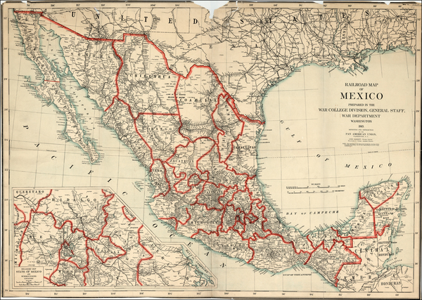76-Mexico Map By United States GPO